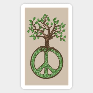 Peace Sign and Tree Of Life Magnet